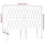 Kopfteil mit LED-Leuchten aus dunkelgrauem Stoff, 144 x 7 x 118/128 cm von , Kopf- und Fußteile - Ref: Foro24-3122759, Preis:...