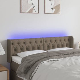 Cabecero con LED de tela gris taupe 147x16x78/88 cm de , Cabeceros y pies de cama - Ref: Foro24-3123574, Precio: 93,01 €, Des...