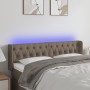 Cabecero con LED de tela gris taupe 147x16x78/88 cm de , Cabeceros y pies de cama - Ref: Foro24-3123574, Precio: 92,99 €, Des...