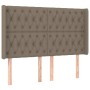 Cabecero con LED de tela gris taupe 147x16x118/128 cm de , Cabeceros y pies de cama - Ref: Foro24-3124386, Precio: 160,99 €, ...