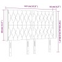 Kopfteil mit LED aus taupegrauem Stoff 147x16x118/128 cm von , Kopf- und Fußteile - Ref: Foro24-3124386, Preis: 162,78 €, Rab...