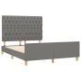 Dark gray fabric bed frame with headboard 140x190 cm by , Beds and slatted bases - Ref: Foro24-3125293, Price: 252,43 €, Disc...