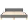 Estructura de cama con cabecero de tela gris oscuro 140x190 cm de , Camas y somieres - Ref: Foro24-3125293, Precio: 234,97 €,...