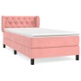 Cama box spring con colchón terciopelo rosa 80x200 cm de , Camas y somieres - Ref: Foro24-3127642, Precio: 287,82 €, Descuent...