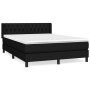 Cama box spring con colchón tela negro 140x200 cm de , Camas y somieres - Ref: Foro24-3129955, Precio: 412,37 €, Descuento: %