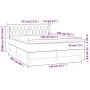 Box spring bed with black fabric mattress 140x200 cm by , Beds and slatted bases - Ref: Foro24-3129955, Price: 412,37 €, Disc...