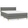 Box spring bed with dark gray fabric mattress 140x200 cm by , Beds and slatted bases - Ref: Foro24-3130514, Price: 456,01 €, ...