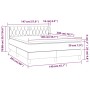 Box spring bed with dark gray fabric mattress 140x200 cm by , Beds and slatted bases - Ref: Foro24-3130514, Price: 456,01 €, ...