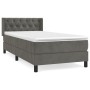 Box spring bed with dark gray velvet mattress 80x200 cm by , Beds and slatted bases - Ref: Foro24-3131106, Price: 283,20 €, D...