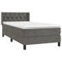 Box spring bed with dark gray velvet mattress 80x200 cm by , Beds and slatted bases - Ref: Foro24-3131106, Price: 283,20 €, D...