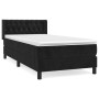 Box spring bed with black velvet mattress 100x200 cm by , Beds and slatted bases - Ref: Foro24-3131125, Price: 338,99 €, Disc...