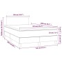 Cama box spring con colchón y LED tela azul 120x200 cm de , Camas y somieres - Ref: Foro24-3132987, Precio: 394,87 €, Descuen...