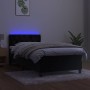 Cama box spring colchón y LED terciopelo negro 80x200 cm de , Camas y somieres - Ref: Foro24-3134551, Precio: 281,95 €, Descu...