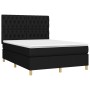 Boxspringbettmatratze und LED-Leuchten aus schwarzem Stoff 140x200 cm von , Betten und Lattenroste - Ref: Foro24-3135679, Pre...