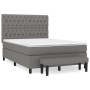 Cama box spring con colchón tela gris oscuro 140x190 cm de , Camas y somieres - Ref: Foro24-3136830, Precio: 619,58 €, Descue...