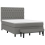 Box spring bed with dark gray fabric mattress 140x190 cm by , Beds and slatted bases - Ref: Foro24-3136830, Price: 588,64 €, ...