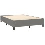 Cama box spring con colchón tela gris oscuro 140x190 cm de , Camas y somieres - Ref: Foro24-3136830, Precio: 619,58 €, Descue...