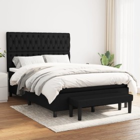 Box spring bed with black fabric mattress 140x200 cm by , Beds and slatted bases - Ref: Foro24-3136839, Price: 619,83 €, Disc...