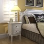 Mesita de noche con 2 cajones MDF blanca de vidaXL, Mesitas de noche - Ref: Foro24-60637, Precio: 96,63 €, Descuento: %