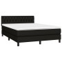 Cama box spring con colchón tela negro 140x200 cm de , Camas y somieres - Ref: Foro24-3140299, Precio: 470,41 €, Descuento: %