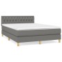 Box spring bed with dark gray fabric mattress 140x200 cm by , Beds and slatted bases - Ref: Foro24-3140858, Price: 437,11 €, ...