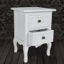 Mesita de noche con 2 cajones MDF blanca de vidaXL, Mesitas de noche - Ref: Foro24-60637, Precio: 96,63 €, Descuento: %