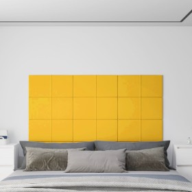 Wall panels 12 pcs yellow velvet 60x30 cm 2.16 m² by , Wall covering - Ref: Foro24-344090, Price: 45,38 €, Discount: %