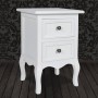 Mesita de noche con 2 cajones MDF blanca de vidaXL, Mesitas de noche - Ref: Foro24-60637, Precio: 96,63 €, Descuento: %