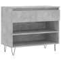 Mueble zapatero madera contrachapada gris hormigón 70x36x60 cm de , Zapateros y organizadores de calzado - Ref: Foro24-831440...