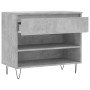 Mueble zapatero madera contrachapada gris hormigón 70x36x60 cm de , Zapateros y organizadores de calzado - Ref: Foro24-831440...