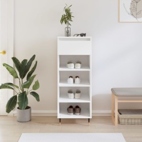 Glossy white plywood shoe cabinet 40x36x105 cm by , Shoe racks and shoe organizers - Ref: Foro24-831454, Price: 46,99 €, Disc...