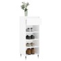 Glossy white plywood shoe cabinet 40x36x105 cm by , Shoe racks and shoe organizers - Ref: Foro24-831454, Price: 45,65 €, Disc...