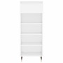 Glossy white plywood shoe cabinet 40x36x105 cm by , Shoe racks and shoe organizers - Ref: Foro24-831454, Price: 45,65 €, Disc...