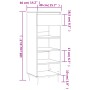 Glossy white plywood shoe cabinet 40x36x105 cm by , Shoe racks and shoe organizers - Ref: Foro24-831454, Price: 45,65 €, Disc...