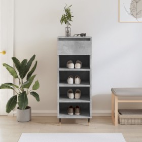 Concrete gray plywood shoe rack furniture 40x36x105 cm by , Shoe racks and shoe organizers - Ref: Foro24-831456, Price: 42,79...