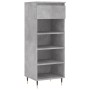 Mueble zapatero madera contrachapada gris hormigón 40x36x105 cm de , Zapateros y organizadores de calzado - Ref: Foro24-83145...