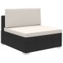 Set muebles de jardín 8 piezas y cojines ratán sintético negro de vidaXL, Conjuntos de jardín - Ref: Foro24-41259, Precio: 47...