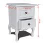 Mesita de noche con 2 cajones MDF blanca de vidaXL, Mesitas de noche - Ref: Foro24-60637, Precio: 96,63 €, Descuento: %