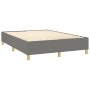 Cama box spring colchón y luces LED tela gris oscuro 140x190 cm de , Camas y somieres - Ref: Foro24-3135670, Precio: 565,29 €...