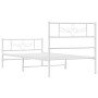 Estructura cama metal con cabecero y pie cama blanca 90x200 cm de , Camas y somieres - Ref: Foro24-355327, Precio: 84,42 €, D...