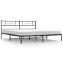 Estructura de cama con cabecero metal negro 200x200 cm de , Camas y somieres - Ref: Foro24-355274, Precio: 108,89 €, Descuent...