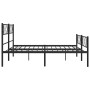 Black metal headboard and footboard bed frame 200x200 cm by , Beds and slatted bases - Ref: Foro24-372302, Price: 120,94 €, D...