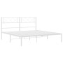 Bettgestell aus Metall mit weißem Kopfteil 120x190 cm von , Betten und Lattenroste - Ref: Foro24-372323, Preis: 85,01 €, Raba...