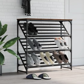 Oak brown engineered wood shoe rack furniture 90x30x85 cm by , Shoe racks and shoe organizers - Ref: Foro24-833432, Price: 57...