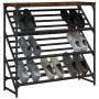 Smoked oak engineered wood shoe rack furniture 90x30x85 cm by , Shoe racks and shoe organizers - Ref: Foro24-833430, Price: 4...