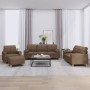 Sofa set with cushions 4 pieces brown fabric by , Sofas - Ref: Foro24-3201269, Price: 771,99 €, Discount: %