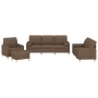 Sofa set with cushions 4 pieces brown fabric by , Sofas - Ref: Foro24-3201269, Price: 771,99 €, Discount: %