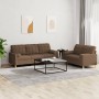 Sofagarnitur mit Kissen 2-teilig aus braunem Stoff von , Sofas - Ref: Foro24-3201325, Preis: 564,31 €, Rabatt: %