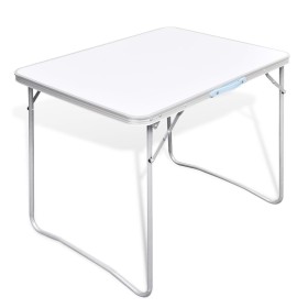 Folding camping table with metal frame, 80 x 60 cm by vidaXL, camping furniture - Ref: Foro24-41324, Price: 45,90 €, Discount: %