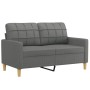 Sofa set with cushions 3 pieces dark gray fabric by , Sofas - Ref: Foro24-3201331, Price: 584,35 €, Discount: %